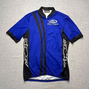 Vintage O'Neal Racing Azonic Cycling Jersey Men's Large Blue Black Mountain Bike